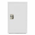 Adiroffice 24in H x 15in W Steel Single Tier Locker in White ADI629-02-WHI